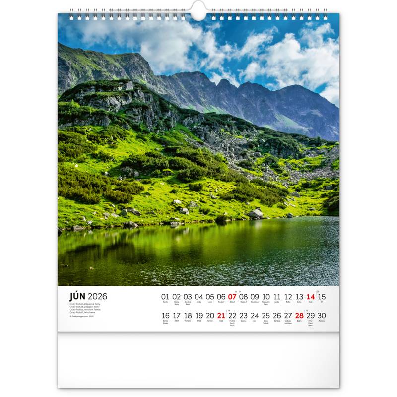 NOTIQUE Nástenný kalendár Čarokrásne Slovensko 2026, 30 x 34 cm NOTIQUE Nástenný kalendár Čarokrásne Slovensko 2026, 30 x 34 cm