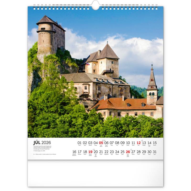 NOTIQUE Nástenný kalendár Čarokrásne Slovensko 2026, 30 x 34 cm NOTIQUE Nástenný kalendár Čarokrásne Slovensko 2026, 30 x 34 cm