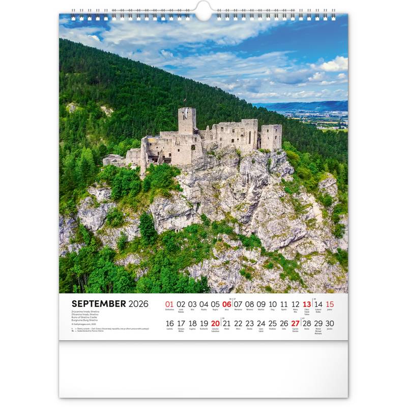 NOTIQUE Nástenný kalendár Čarokrásne Slovensko 2026, 30 x 34 cm NOTIQUE Nástenný kalendár Čarokrásne Slovensko 2026, 30 x 34 cm