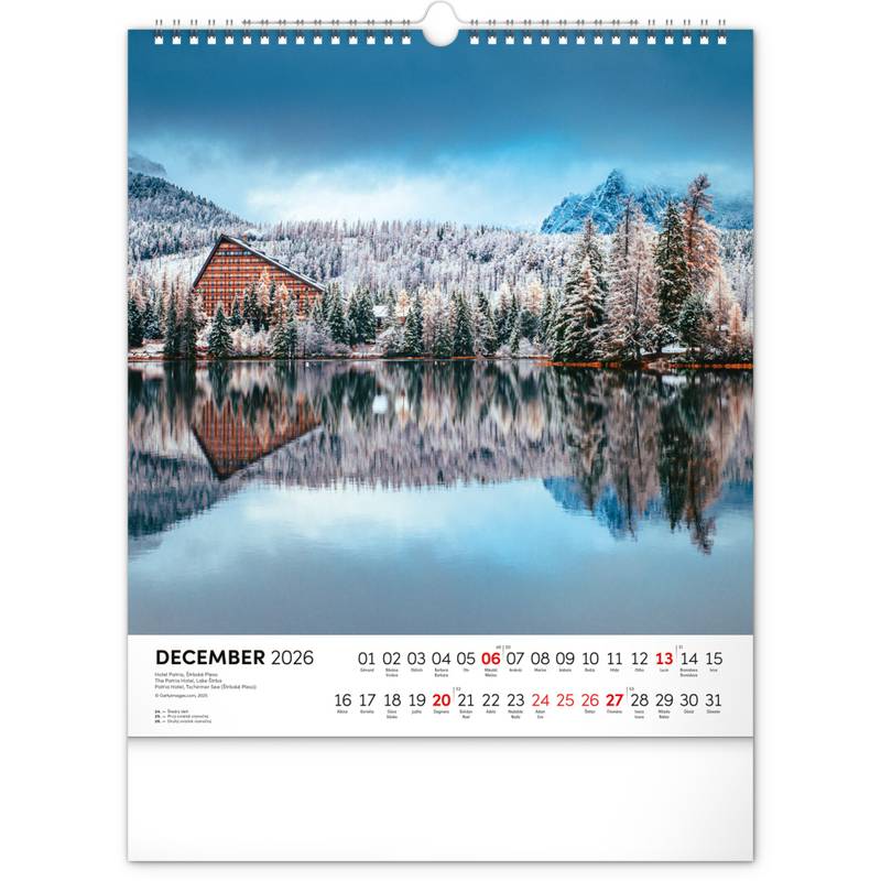 NOTIQUE Nástenný kalendár Čarokrásne Slovensko 2026, 30 x 34 cm NOTIQUE Nástenný kalendár Čarokrásne Slovensko 2026, 30 x 34 cm