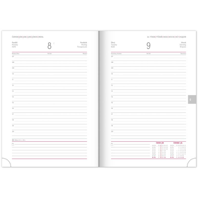 NOTIQUE Denní diář Aprint 2026, černý, 15 x 21 cm NOTIQUE Denní diář Aprint 2026, černý, 15 x 21 cm