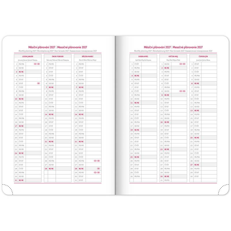 NOTIQUE Denní diář Ajax 2026, modrý, 15 x 21 cm NOTIQUE Denní diář Ajax 2026, modrý, 15 x 21 cm