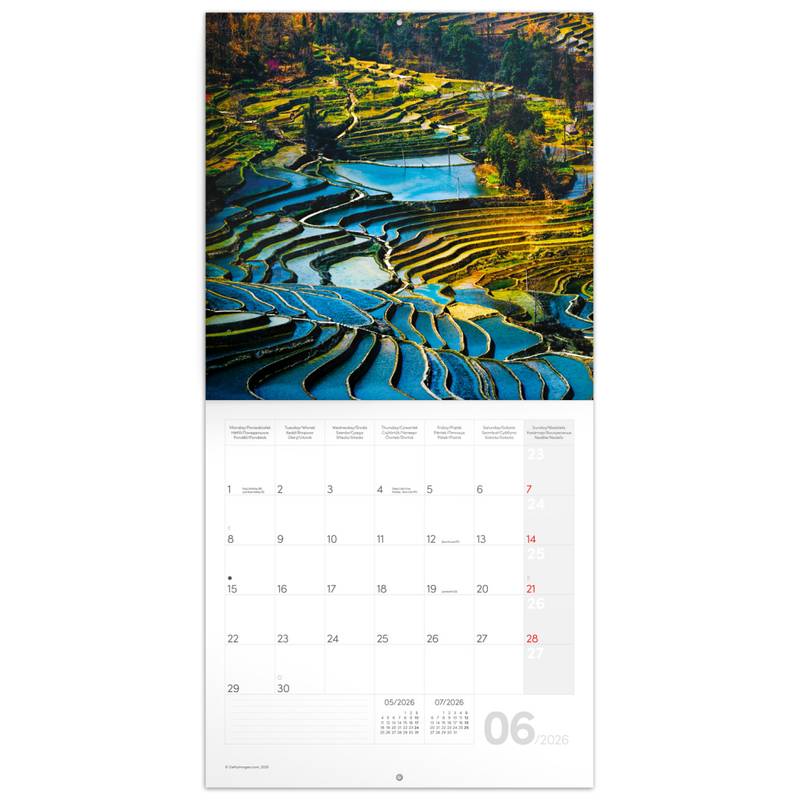 NOTIQUE Poznámkový kalendář Naše planeta 2026, 30 x 30 cm NOTIQUE Poznámkový kalendář Naše planeta 2026, 30 x 30 cm