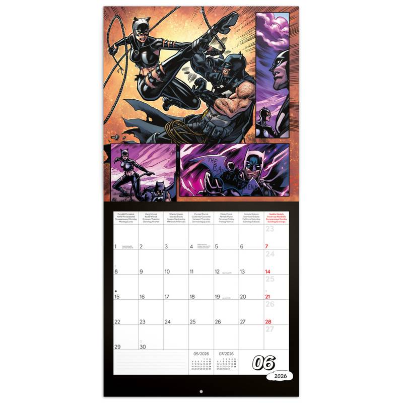 NOTIQUE Poznámkový kalendár Batman Comics 2026, 30 x 30 cm NOTIQUE Poznámkový kalendár Batman Comics 2026, 30 x 30 cm