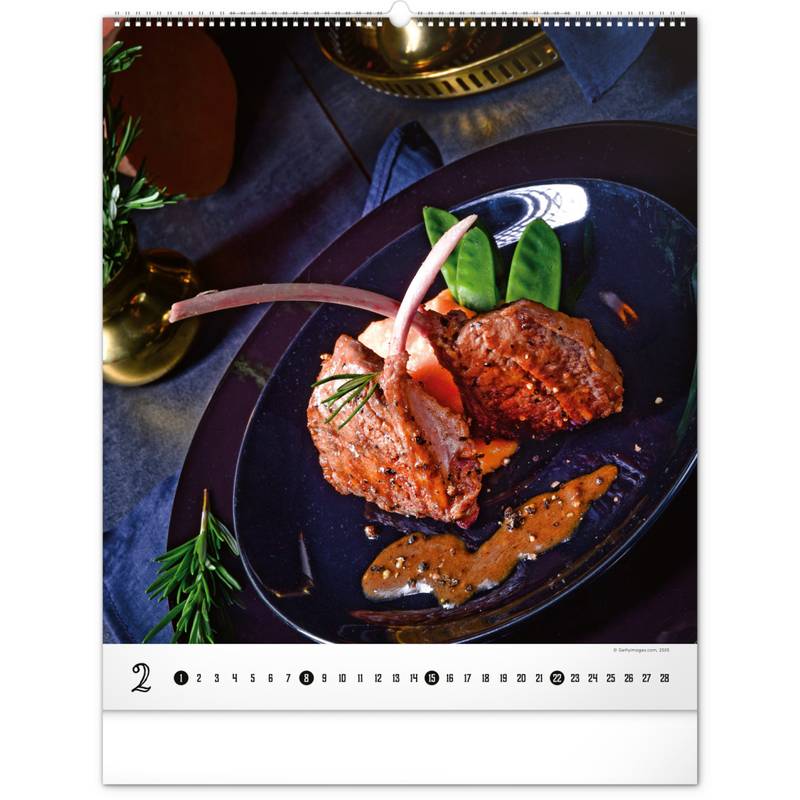 NOTIQUE Nástěnný kalendář Gourmet 2026, 48 x 56 cm NOTIQUE Nástěnný kalendář Gourmet 2026, 48 x 56 cm