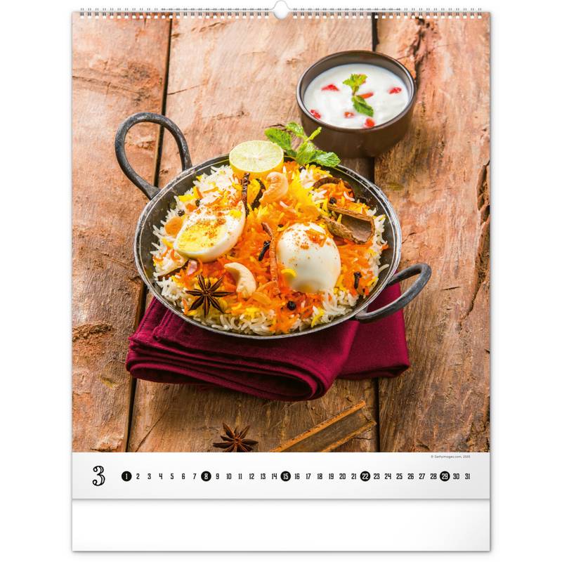NOTIQUE Nástěnný kalendář Gourmet 2026, 48 x 56 cm NOTIQUE Nástěnný kalendář Gourmet 2026, 48 x 56 cm