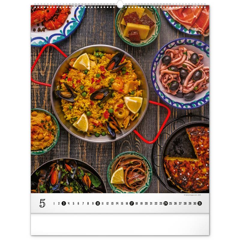 NOTIQUE Nástěnný kalendář Gourmet 2026, 48 x 56 cm NOTIQUE Nástěnný kalendář Gourmet 2026, 48 x 56 cm