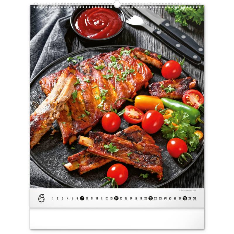 NOTIQUE Nástěnný kalendář Gourmet 2026, 48 x 56 cm NOTIQUE Nástěnný kalendář Gourmet 2026, 48 x 56 cm
