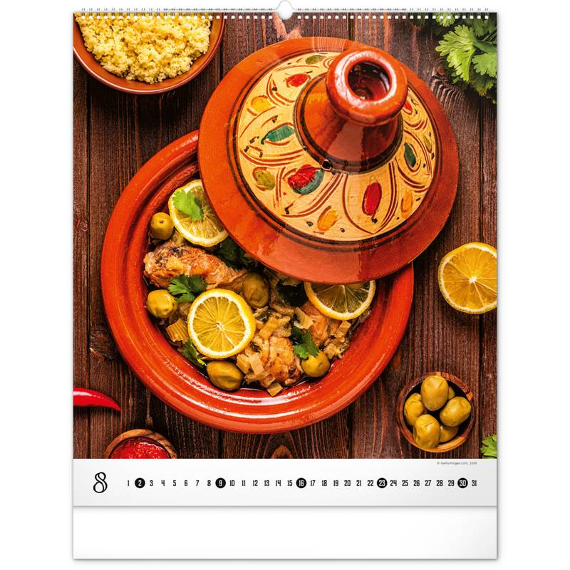 NOTIQUE Nástěnný kalendář Gourmet 2026, 48 x 56 cm NOTIQUE Nástěnný kalendář Gourmet 2026, 48 x 56 cm