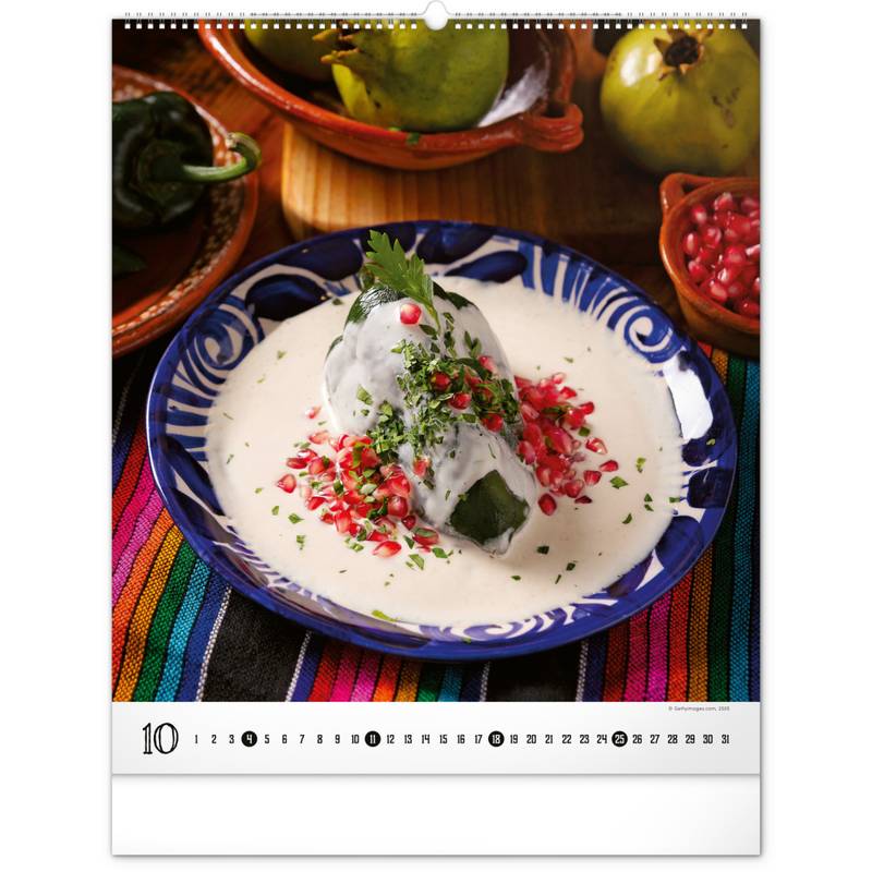 NOTIQUE Nástěnný kalendář Gourmet 2026, 48 x 56 cm NOTIQUE Nástěnný kalendář Gourmet 2026, 48 x 56 cm