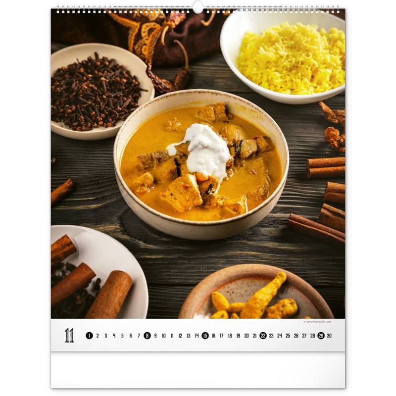 NOTIQUE Nástěnný kalendář Gourmet 2026, 48 x 56 cm NOTIQUE Nástěnný kalendář Gourmet 2026, 48 x 56 cm