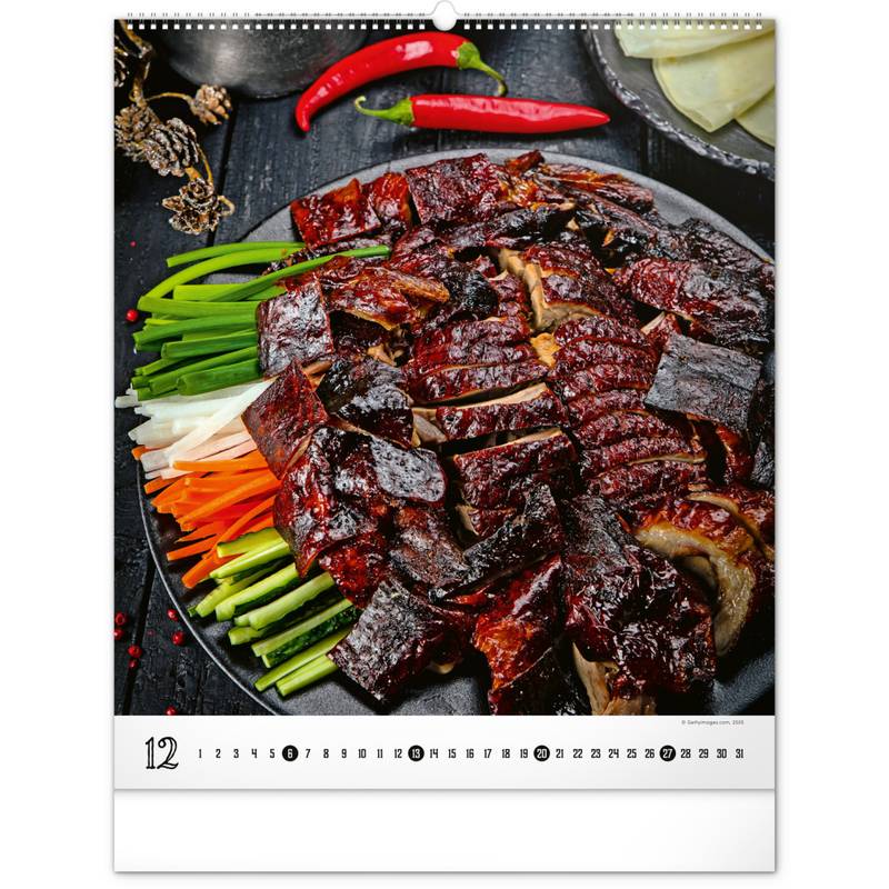 NOTIQUE Nástěnný kalendář Gourmet 2026, 48 x 56 cm NOTIQUE Nástěnný kalendář Gourmet 2026, 48 x 56 cm