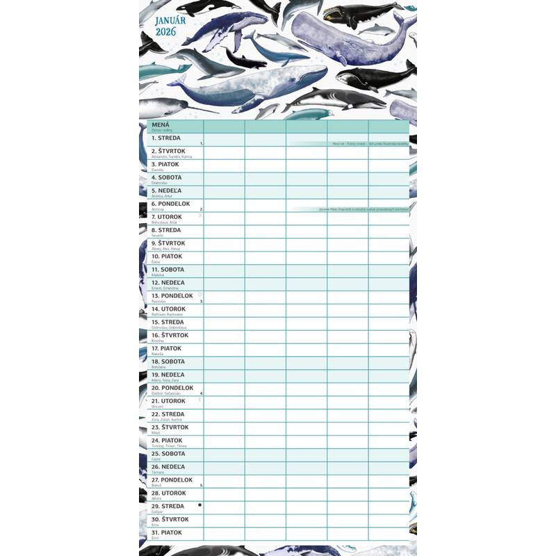 NOTIQUE Rodinný plánovací kalendár Animalium 2026, 30 x 30 cm NOTIQUE Rodinný plánovací kalendár Animalium 2026, 30 x 30 cm