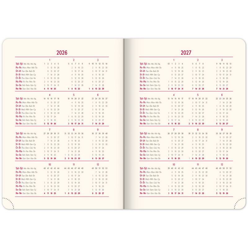 NOTIQUE Denní diář Twill 2026, černo-zlatý, 15 x 21 cm NOTIQUE Denní diář Twill 2026, černo-zlatý, 15 x 21 cm