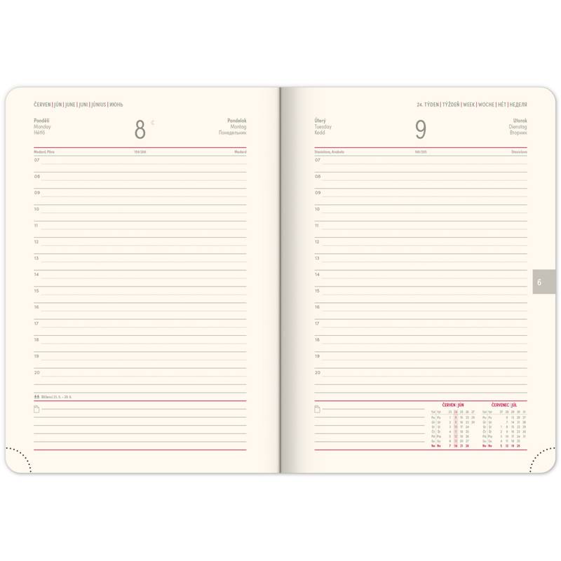 NOTIQUE Denní diář Twill 2026, černo-zlatý, 15 x 21 cm NOTIQUE Denní diář Twill 2026, černo-zlatý, 15 x 21 cm