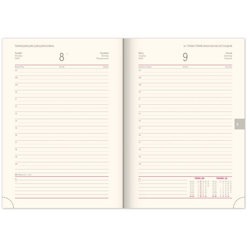 NOTIQUE Denní diář Panama 2026, zelený, 15 x 21 cm NOTIQUE Denní diář Panama 2026, zelený, 15 x 21 cm