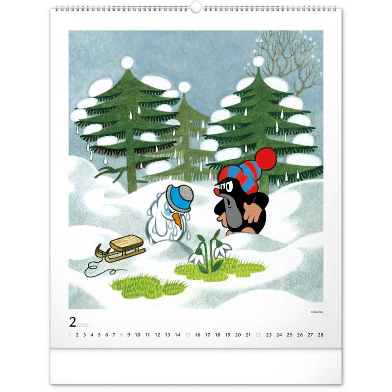 NOTIQUE Nástěnný kalendář Krtek 2026, 48 x 56 cm NOTIQUE Nástěnný kalendář Krtek 2026, 48 x 56 cm