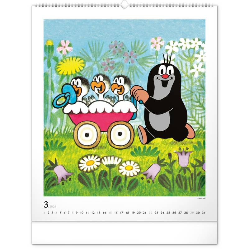 NOTIQUE Nástěnný kalendář Krtek 2026, 48 x 56 cm NOTIQUE Nástěnný kalendář Krtek 2026, 48 x 56 cm