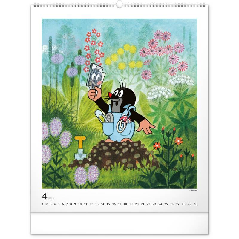 NOTIQUE Nástěnný kalendář Krtek 2026, 48 x 56 cm NOTIQUE Nástěnný kalendář Krtek 2026, 48 x 56 cm