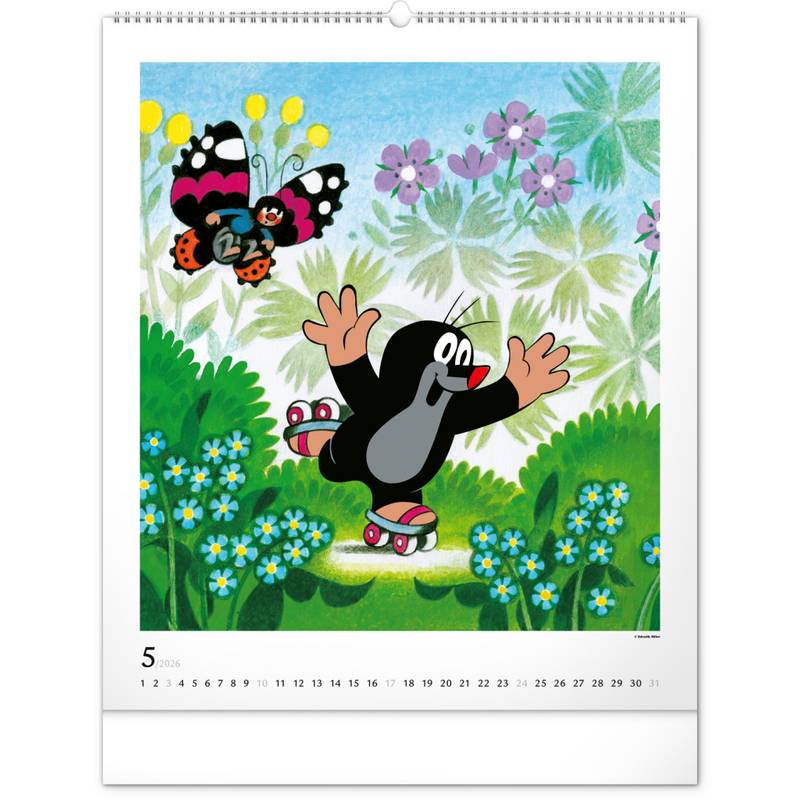 NOTIQUE Nástěnný kalendář Krtek 2026, 48 x 56 cm NOTIQUE Nástěnný kalendář Krtek 2026, 48 x 56 cm