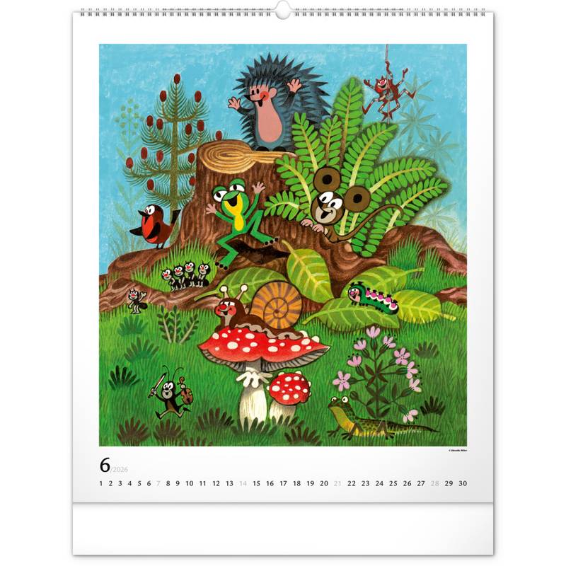 NOTIQUE Nástěnný kalendář Krtek 2026, 48 x 56 cm NOTIQUE Nástěnný kalendář Krtek 2026, 48 x 56 cm