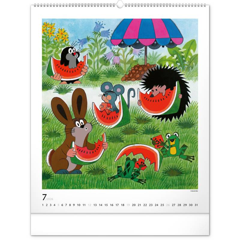 NOTIQUE Nástěnný kalendář Krtek 2026, 48 x 56 cm NOTIQUE Nástěnný kalendář Krtek 2026, 48 x 56 cm