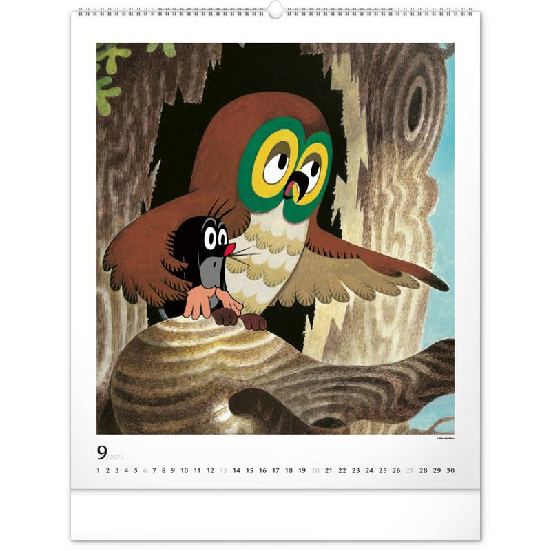NOTIQUE Nástěnný kalendář Krtek 2026, 48 x 56 cm NOTIQUE Nástěnný kalendář Krtek 2026, 48 x 56 cm