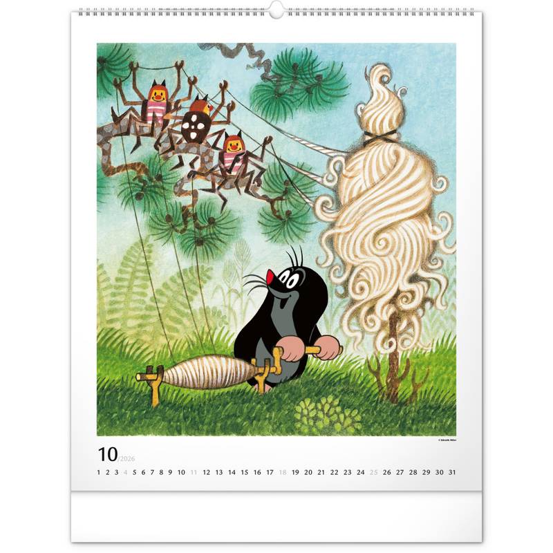 NOTIQUE Nástěnný kalendář Krtek 2026, 48 x 56 cm NOTIQUE Nástěnný kalendář Krtek 2026, 48 x 56 cm