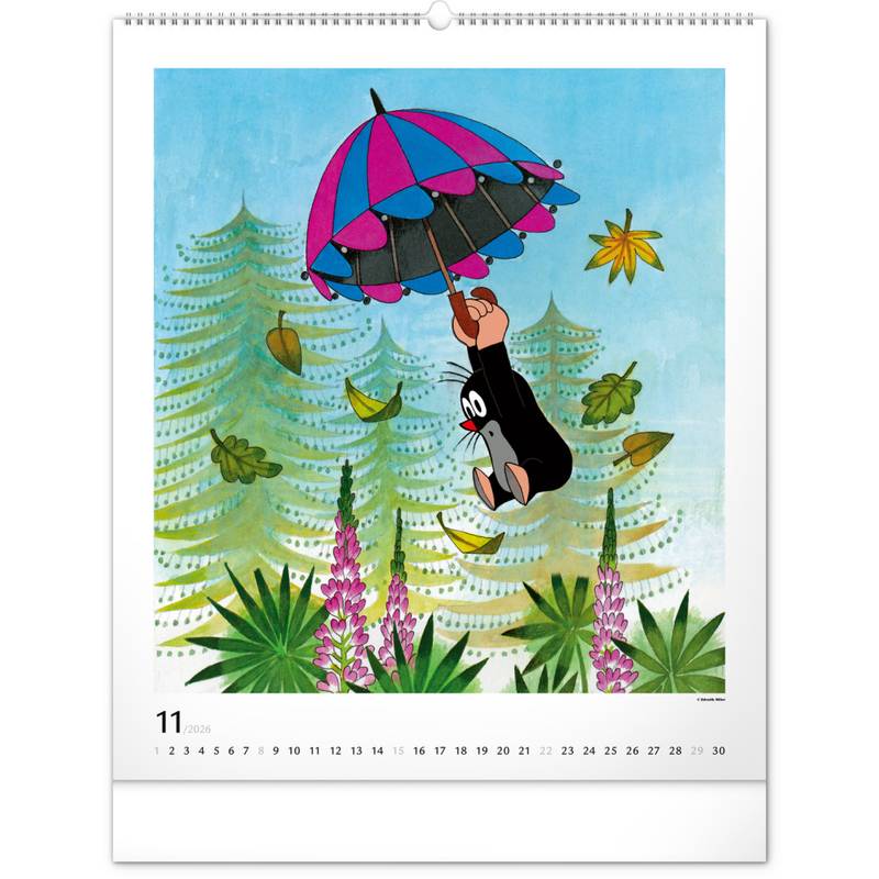 NOTIQUE Nástěnný kalendář Krtek 2026, 48 x 56 cm NOTIQUE Nástěnný kalendář Krtek 2026, 48 x 56 cm