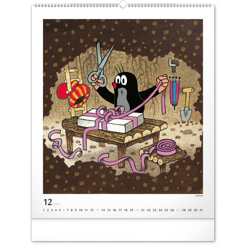 NOTIQUE Nástěnný kalendář Krtek 2026, 48 x 56 cm NOTIQUE Nástěnný kalendář Krtek 2026, 48 x 56 cm