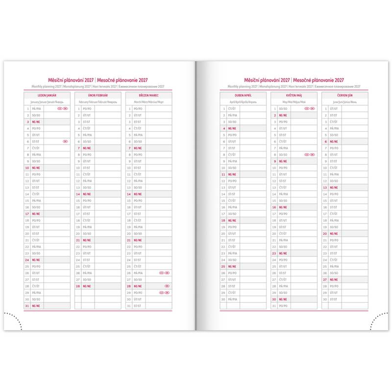 NOTIQUE Týdenní diář Balakon 2026, zelený, 15 x 21 cm NOTIQUE Týdenní diář Balakon 2026, zelený, 15 x 21 cm