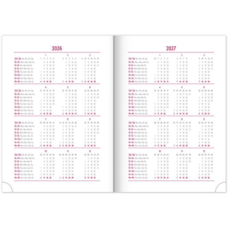 NOTIQUE Týdenní diář Aprint 2026, modrý, 15 x 21 cm NOTIQUE Týdenní diář Aprint 2026, modrý, 15 x 21 cm