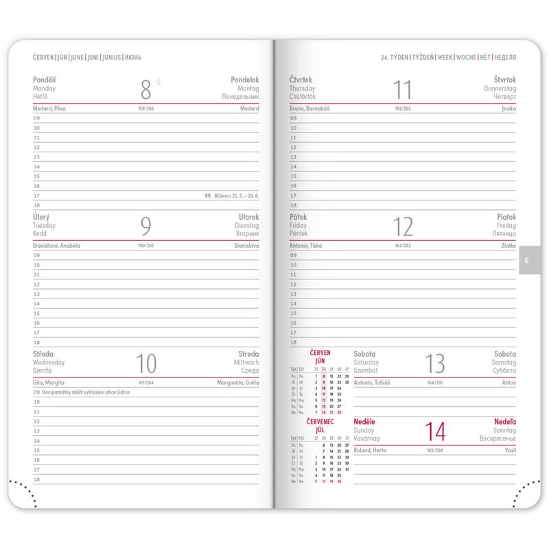 NOTIQUE Vreckový diár Aprint 2026, čierny, 9 x 15,5 cm NOTIQUE Vreckový diár Aprint 2026, čierny, 9 x 15,5 cm