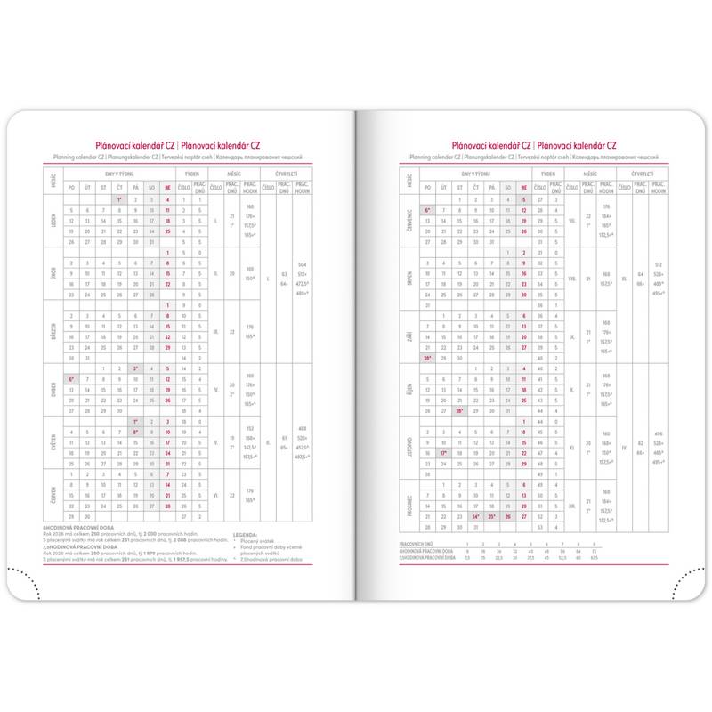 NOTIQUE Týdenní diář Ajax 2026, modrý, 15 x 21 cm NOTIQUE Týdenní diář Ajax 2026, modrý, 15 x 21 cm