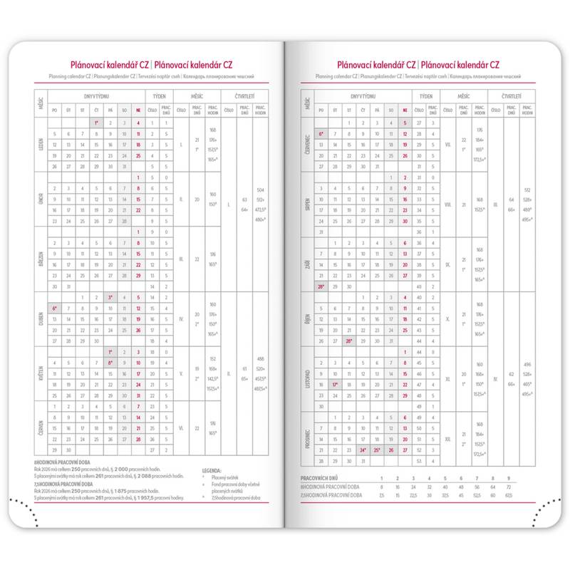 NOTIQUE Kapesní diář Ajax 2026, modrý, 9 x 15,5 cm NOTIQUE Kapesní diář Ajax 2026, modrý, 9 x 15,5 cm