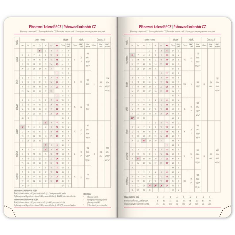 NOTIQUE Kapesní diář Twill 2026, černo-zlatý, 9 x 15,5 cm NOTIQUE Kapesní diář Twill 2026, černo-zlatý, 9 x 15,5 cm