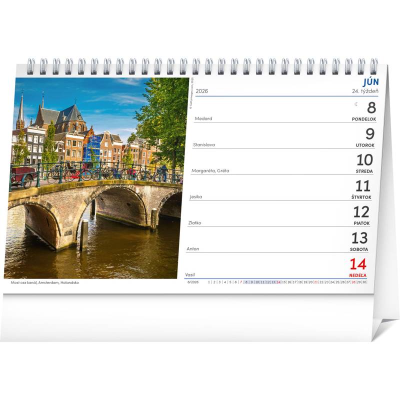 NOTIQUE Stolový kalendár Svet 2026, 23,1 x 14,5 cm NOTIQUE Stolový kalendár Svet 2026, 23,1 x 14,5 cm