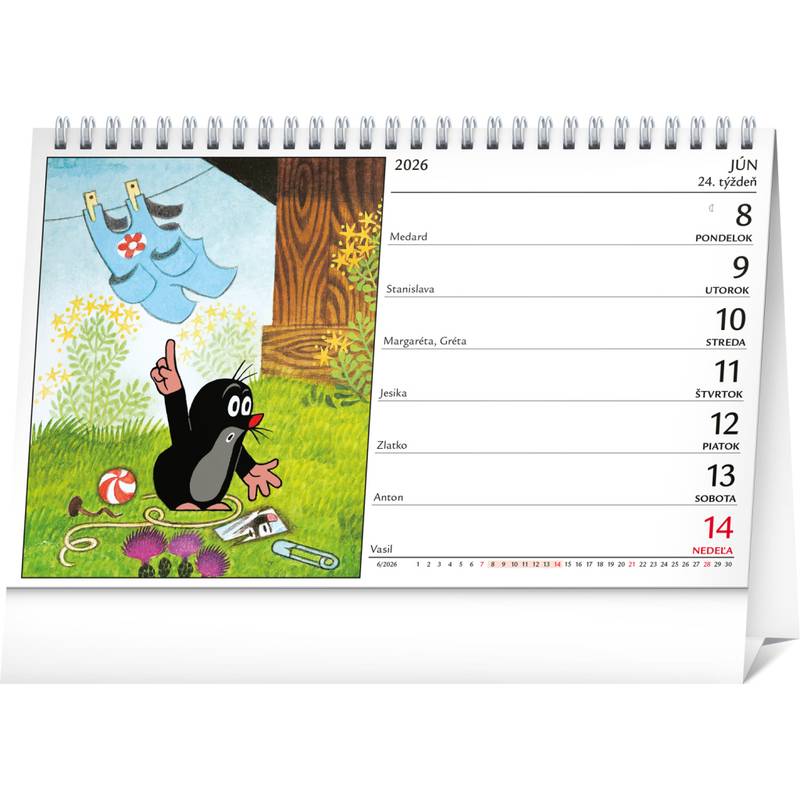 NOTIQUE Stolový kalendár Krtko 2026, 23,1 x 14,5 cm NOTIQUE Stolový kalendár Krtko 2026, 23,1 x 14,5 cm