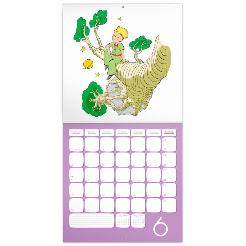 NOTIQUE Poznámkový kalendář Malý princ 2026, 30 x 30 cm NOTIQUE Poznámkový kalendář Malý princ 2026, 30 x 30 cm