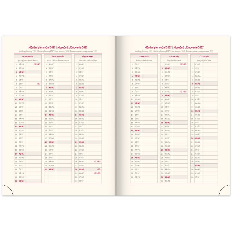 NOTIQUE Týždenný diár Essenza 2026, oriešok, 15 x 21 cm NOTIQUE Týždenný diár Essenza 2026, oriešok, 15 x 21 cm