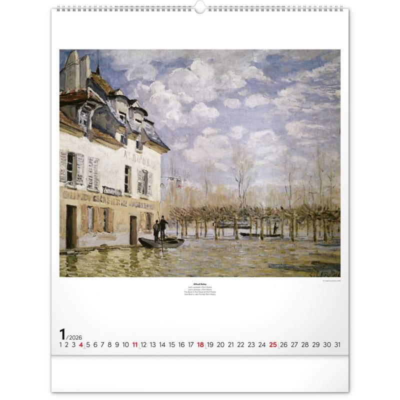 NOTIQUE Nástěnný kalendář Impresionismus 2026, 48 x 56 cm NOTIQUE Nástěnný kalendář Impresionismus 2026, 48 x 56 cm
