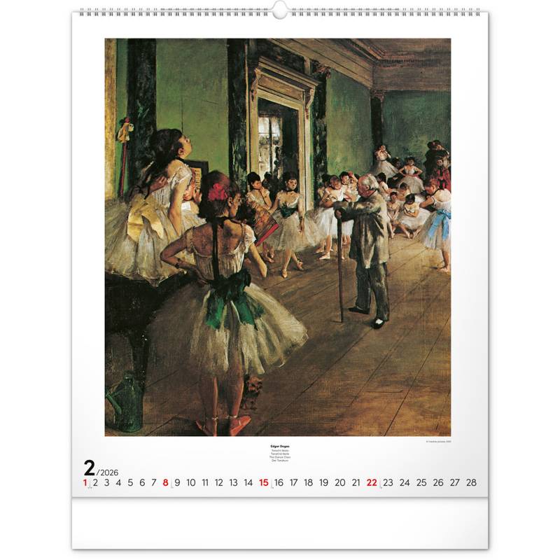NOTIQUE Nástěnný kalendář Impresionismus 2026, 48 x 56 cm NOTIQUE Nástěnný kalendář Impresionismus 2026, 48 x 56 cm