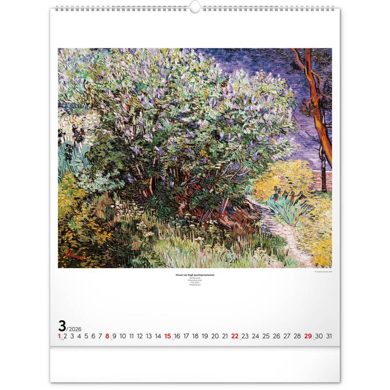 NOTIQUE Nástěnný kalendář Impresionismus 2026, 48 x 56 cm NOTIQUE Nástěnný kalendář Impresionismus 2026, 48 x 56 cm