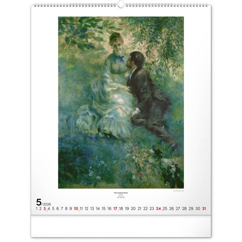 NOTIQUE Nástěnný kalendář Impresionismus 2026, 48 x 56 cm NOTIQUE Nástěnný kalendář Impresionismus 2026, 48 x 56 cm