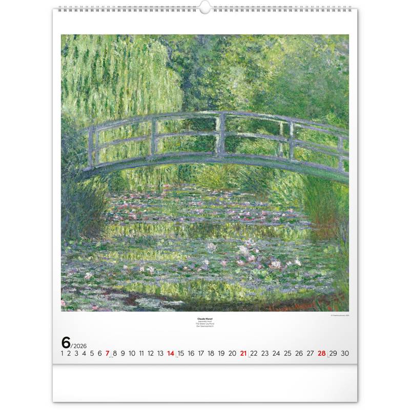 NOTIQUE Nástěnný kalendář Impresionismus 2026, 48 x 56 cm NOTIQUE Nástěnný kalendář Impresionismus 2026, 48 x 56 cm
