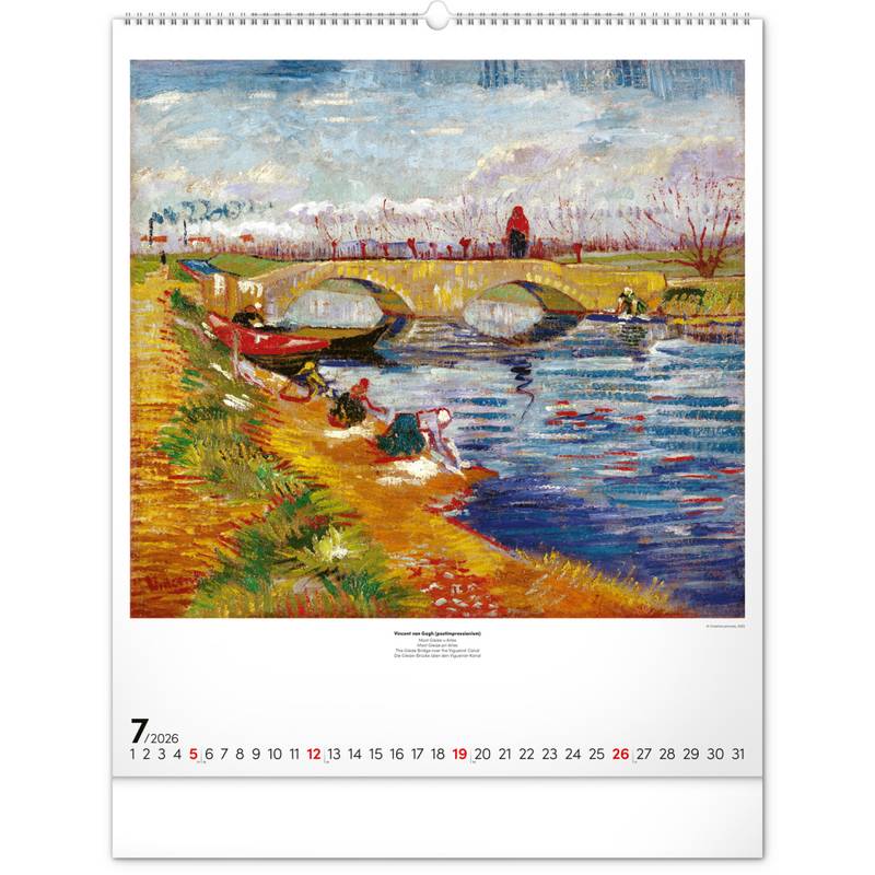 NOTIQUE Nástěnný kalendář Impresionismus 2026, 48 x 56 cm NOTIQUE Nástěnný kalendář Impresionismus 2026, 48 x 56 cm
