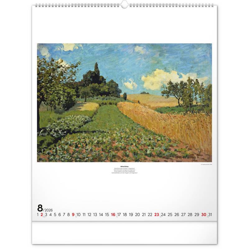 NOTIQUE Nástěnný kalendář Impresionismus 2026, 48 x 56 cm NOTIQUE Nástěnný kalendář Impresionismus 2026, 48 x 56 cm