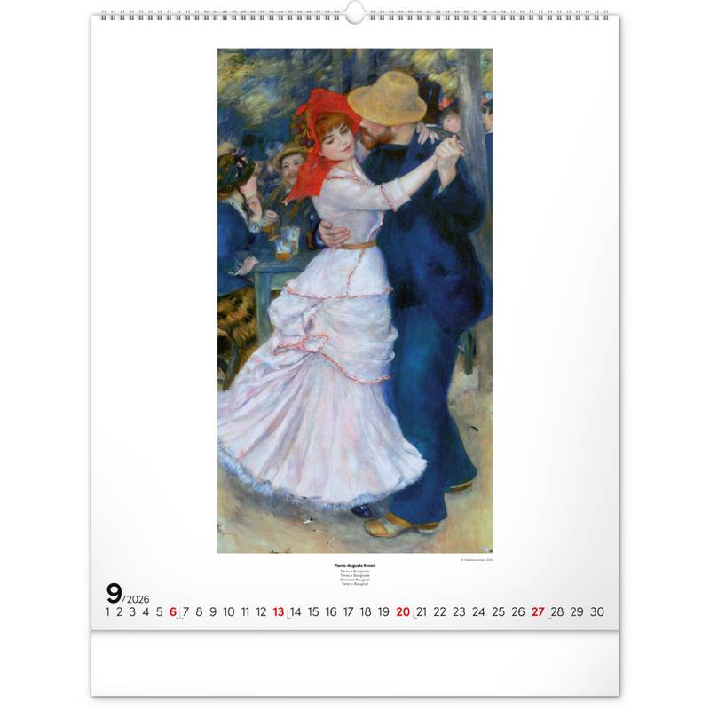 NOTIQUE Nástěnný kalendář Impresionismus 2026, 48 x 56 cm NOTIQUE Nástěnný kalendář Impresionismus 2026, 48 x 56 cm