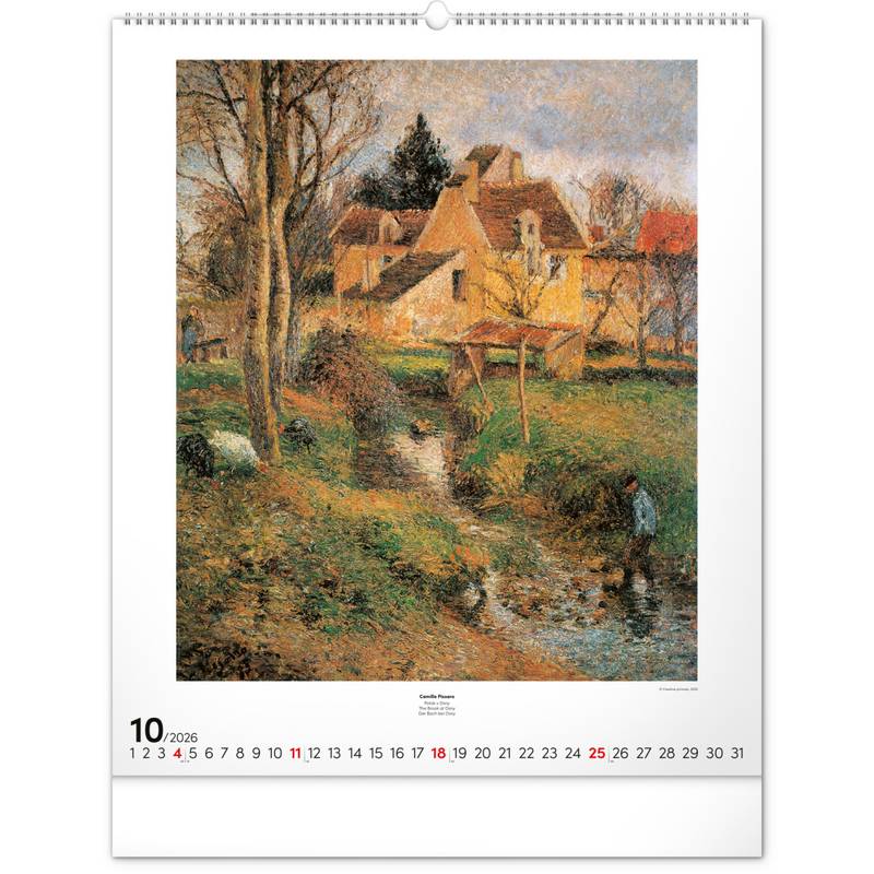 NOTIQUE Nástěnný kalendář Impresionismus 2026, 48 x 56 cm NOTIQUE Nástěnný kalendář Impresionismus 2026, 48 x 56 cm