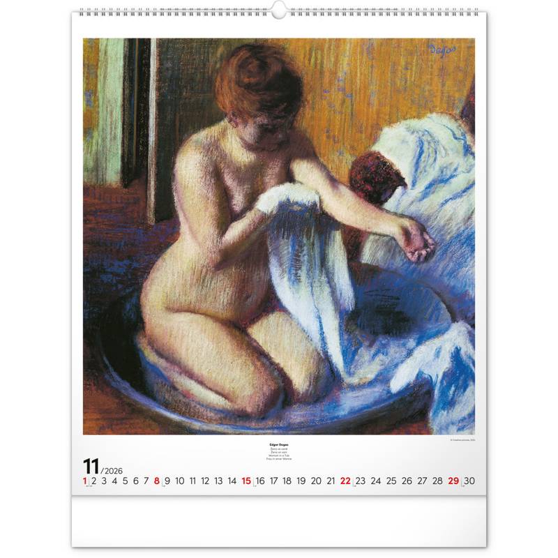 NOTIQUE Nástěnný kalendář Impresionismus 2026, 48 x 56 cm NOTIQUE Nástěnný kalendář Impresionismus 2026, 48 x 56 cm